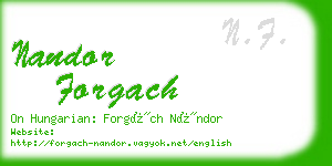 nandor forgach business card